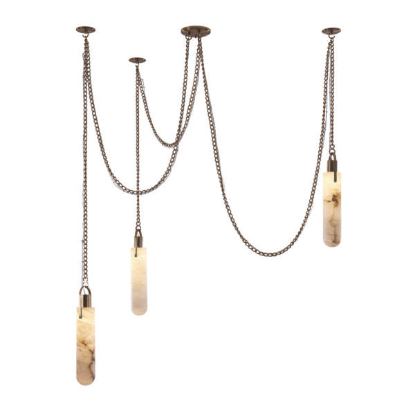 Antique Hardware Flint 3 Light LED Multi-Drop Pendant Pendant