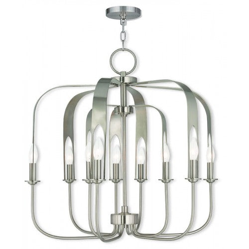 Antique Hardware 6 Light + 3 Light BN Chandelier Chandelier