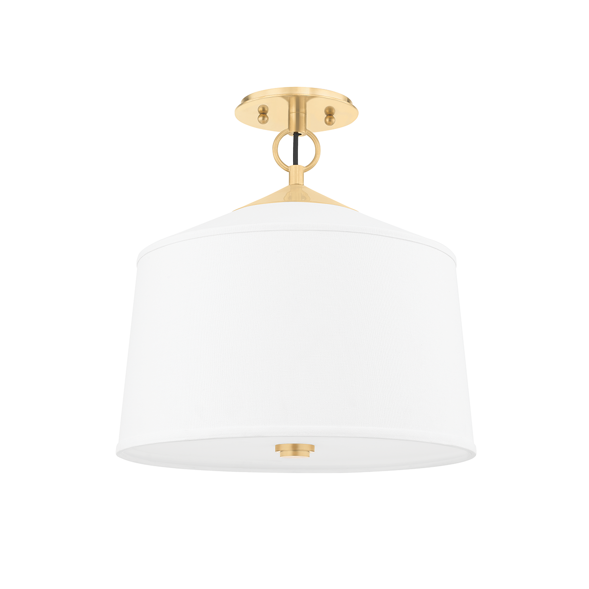 ##Antique Hardware## White Plains Semi Flush