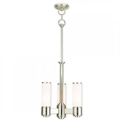 Antique Hardware 3 Light Polished Nickel Chandelier Chandelier