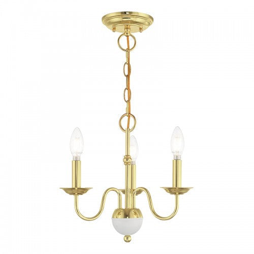 Antique Hardware 3 Light Polished Brass Chandelier Chandelier