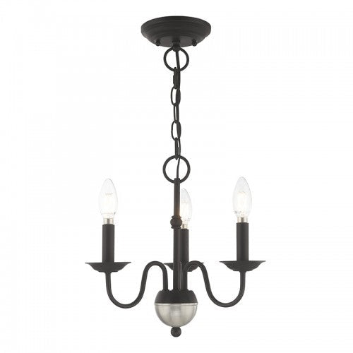 Antique Hardware 3 Light Black Chandelier Chandelier