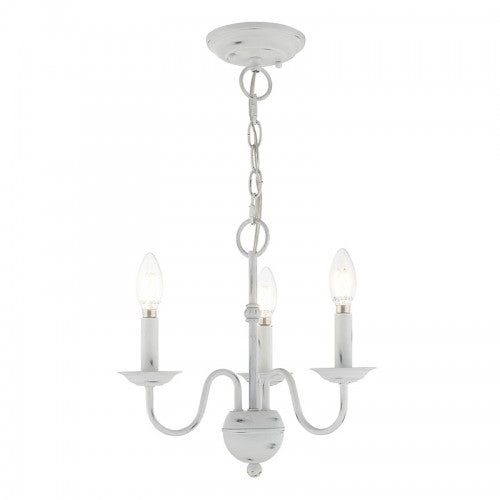 Antique Hardware 3 Light Antique White Chandelier Chandelier