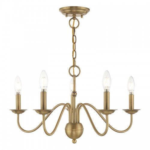 Antique Hardware 5 Light Antique Brass Chandelier Chandelier