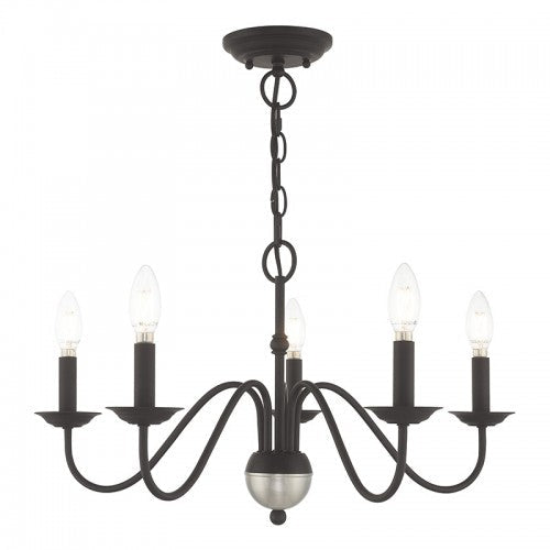 Antique Hardware 5 Light Black Chandelier Chandelier