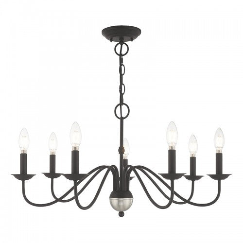 Antique Hardware 7 Light Black Chandelier Chandelier