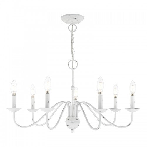 Antique Hardware 7 Light Antique White Chandelier Chandelier