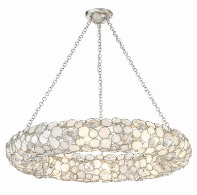 ##Antique Hardware## Palla 8 Light Antique Silver Chandelier