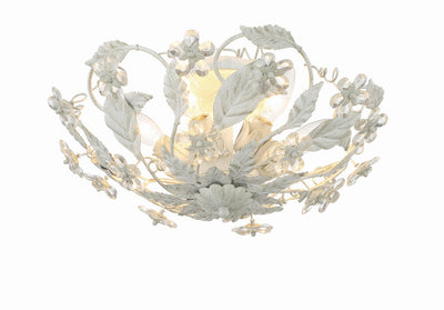 ##Antique Hardware## Paris Market 6 Light Antique White Semi Flush Mount