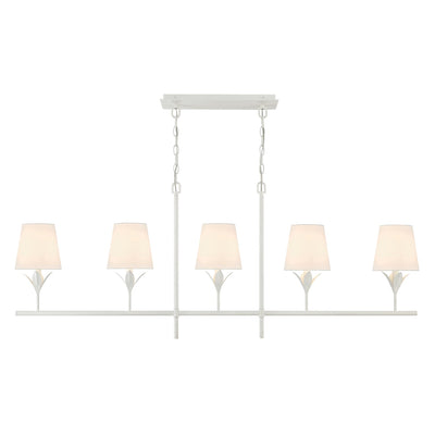 Antique Hardware Broche 5 Light Matte White Chandelier Chandelier