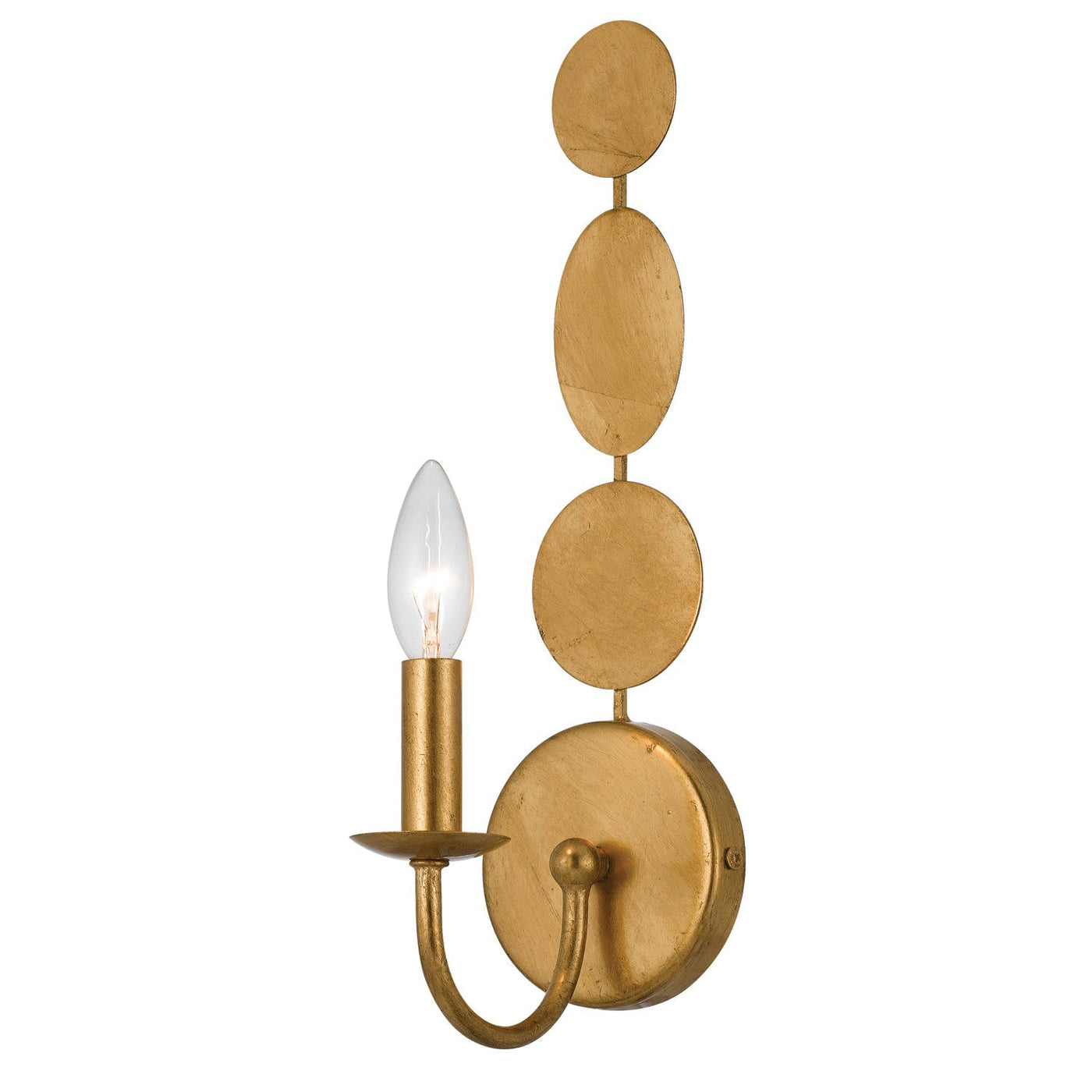 ##Antique Hardware## Layla 1 Light Antique Gold Sconce