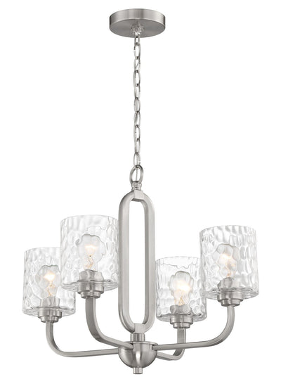 Antique Hardware Collins 4 Light Chandelier in Brushed Polished Nickel Chandelier