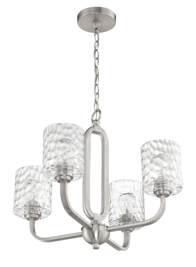 Antique Hardware Collins 4 Light Chandelier in Brushed Polished Nickel Chandelier