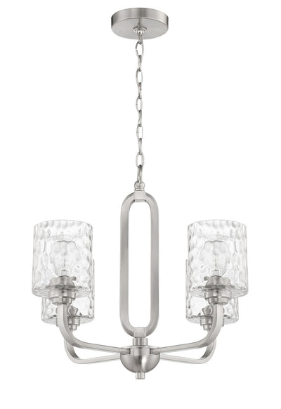 Antique Hardware Collins 4 Light Chandelier in Brushed Polished Nickel Chandelier