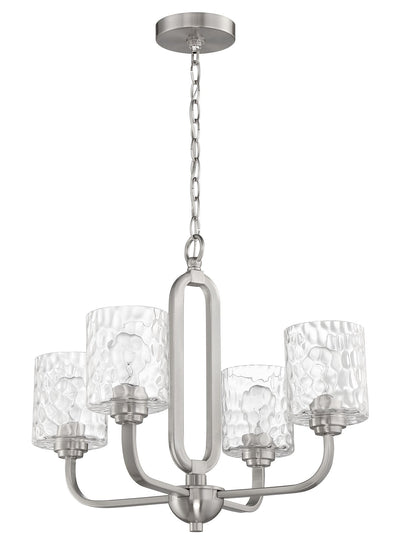 Antique Hardware Collins 4 Light Chandelier in Brushed Polished Nickel Chandelier