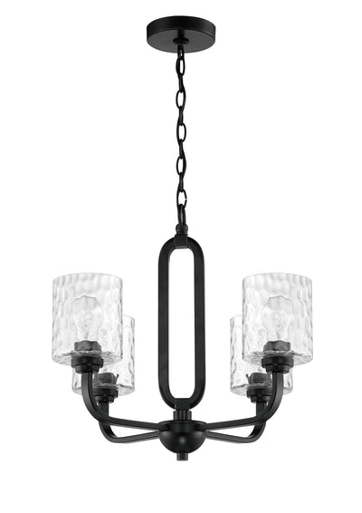 Antique Hardware Collins 4 Light Chandelier in Flat Black Chandelier