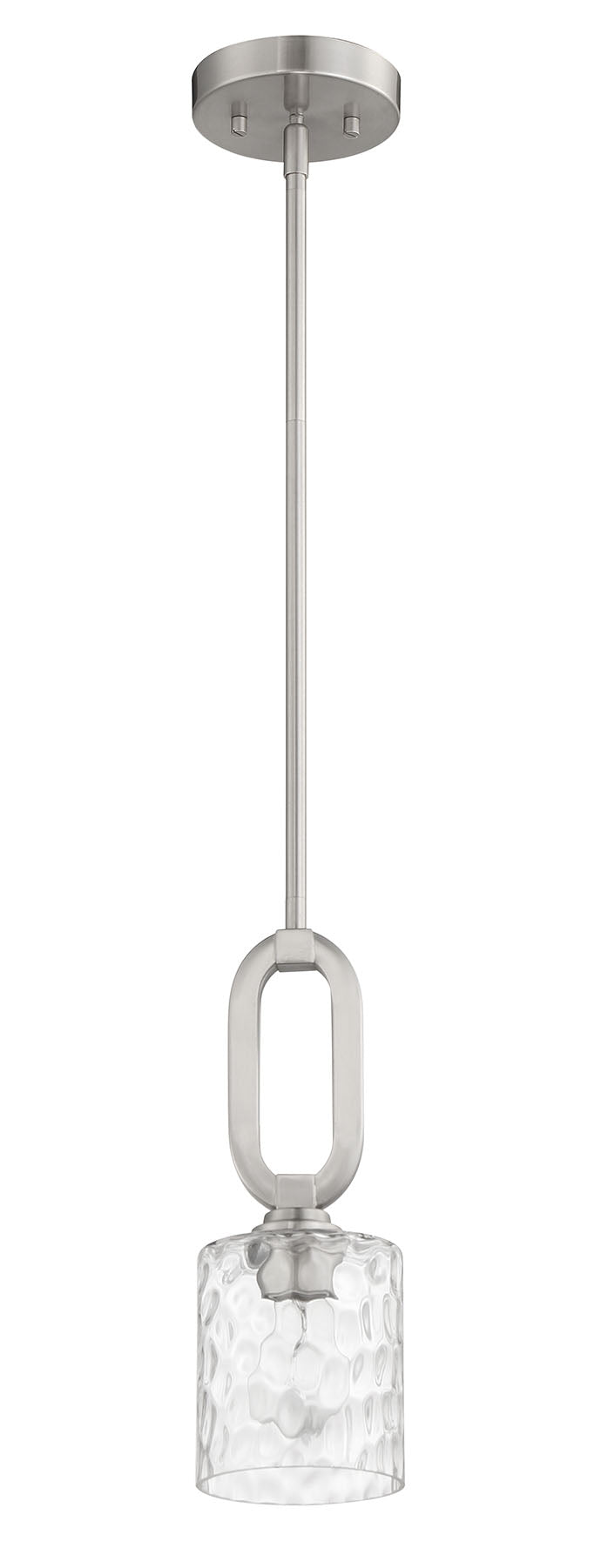 Antique Hardware Collins 1 Light Mini Pendant in Brushed Polished Nickel Pendant