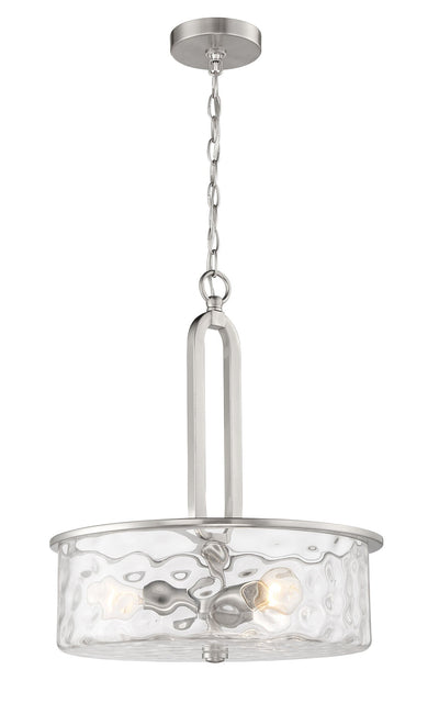 Antique Hardware Collins 3 Light Pendant in Brushed Polished Nickel Pendant