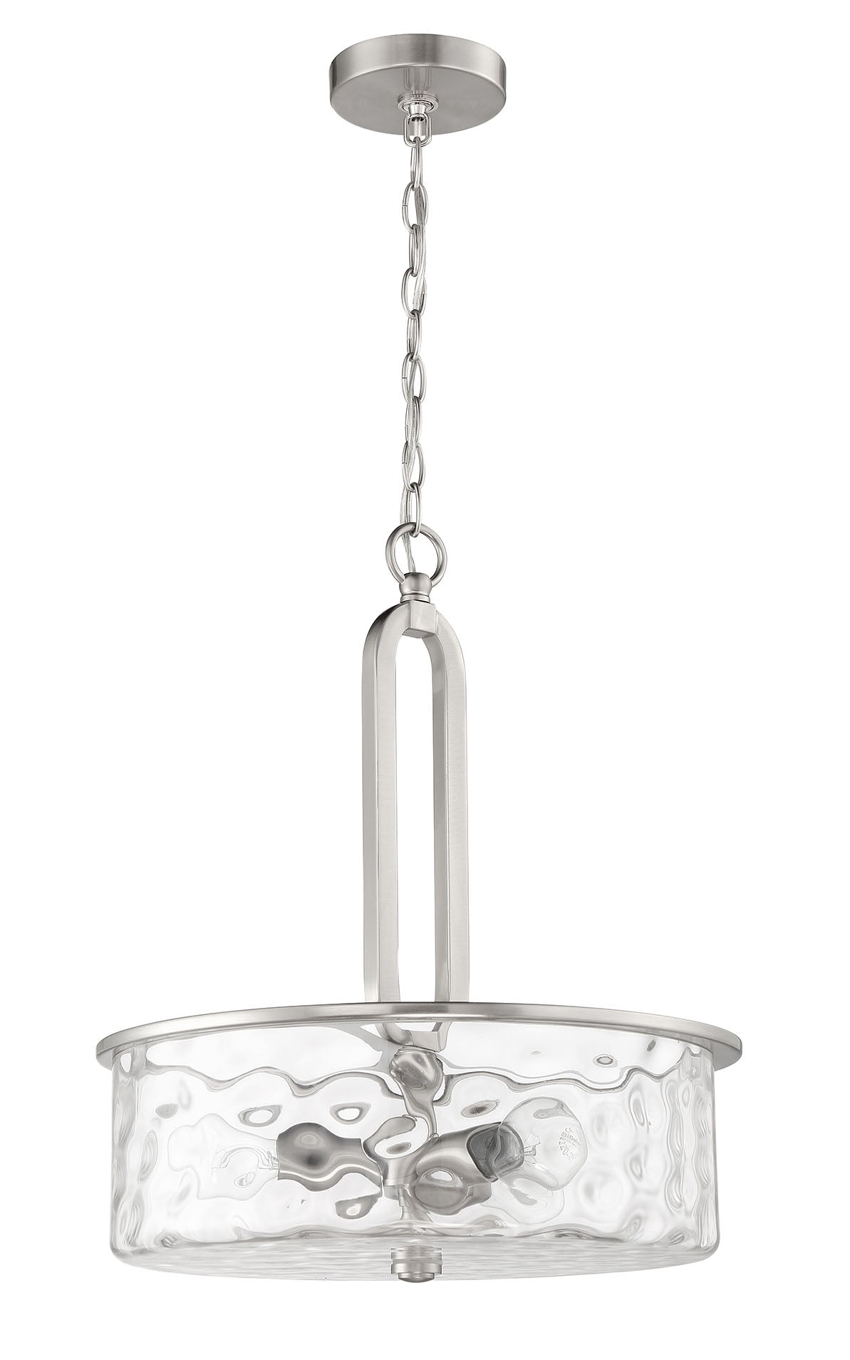 Antique Hardware Collins 3 Light Pendant in Brushed Polished Nickel Pendant