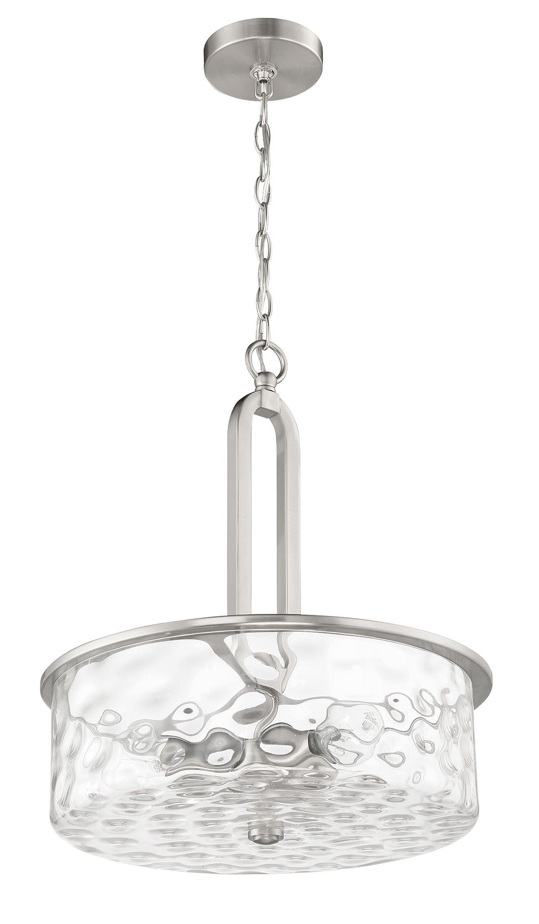 Antique Hardware Collins 3 Light Pendant in Brushed Polished Nickel Pendant