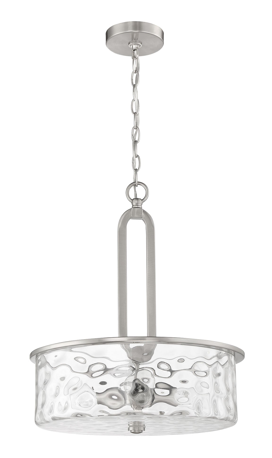 Antique Hardware Collins 3 Light Pendant in Brushed Polished Nickel Pendant