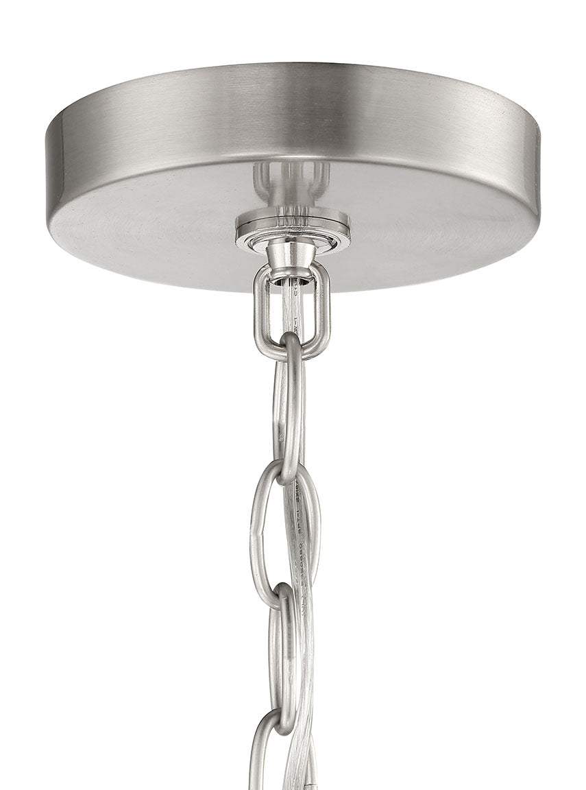 Antique Hardware Collins 3 Light Pendant in Brushed Polished Nickel Pendant