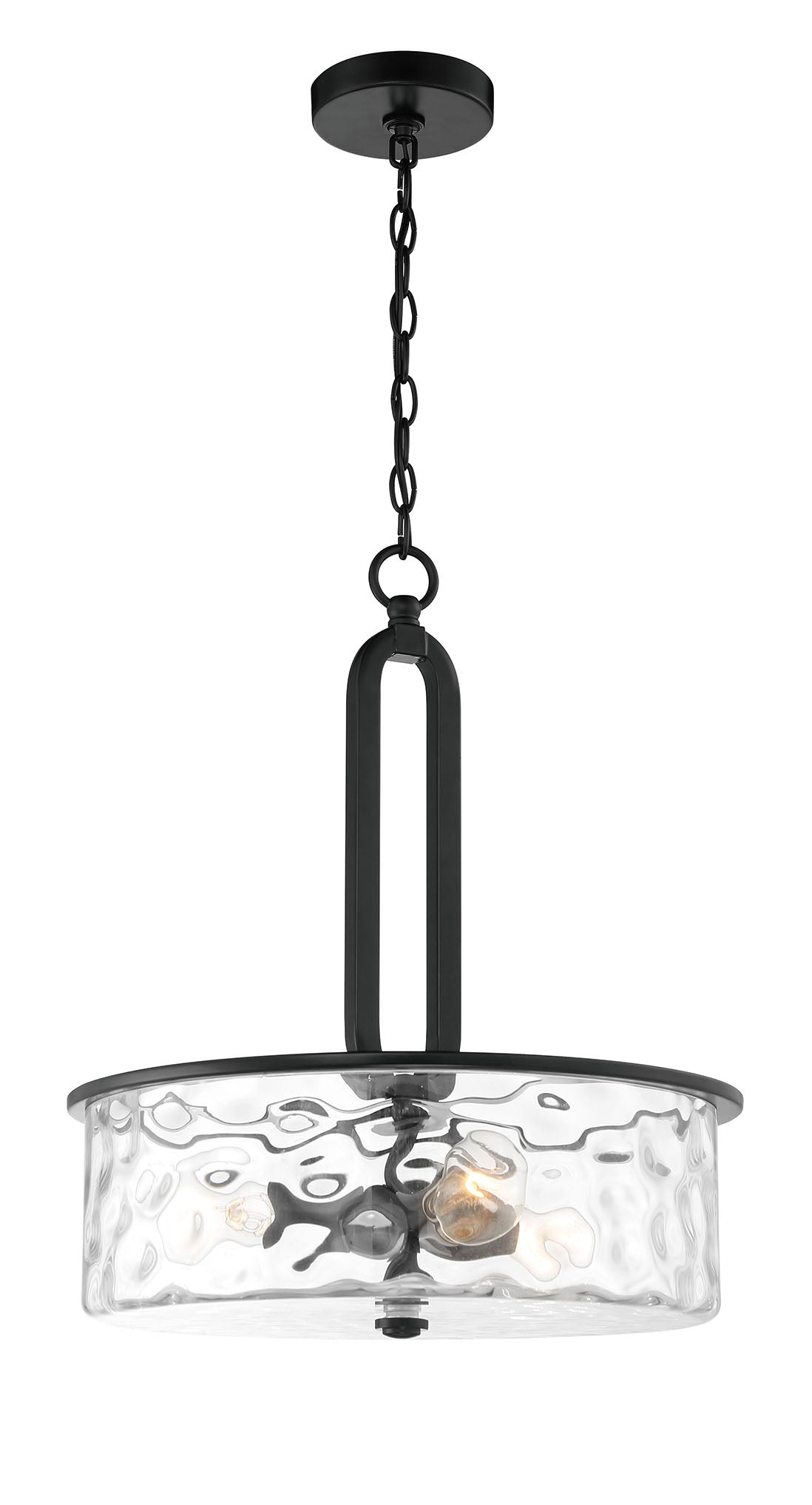 Antique Hardware Collins 3 Light Pendant in Flat Black Pendant