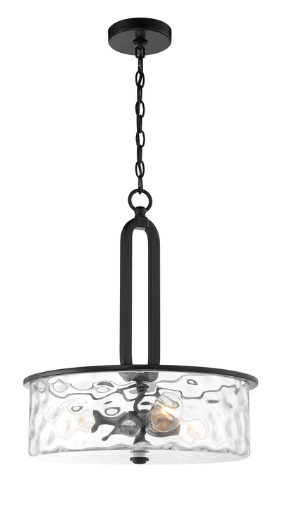 Antique Hardware Collins 3 Light Pendant in Flat Black Pendant