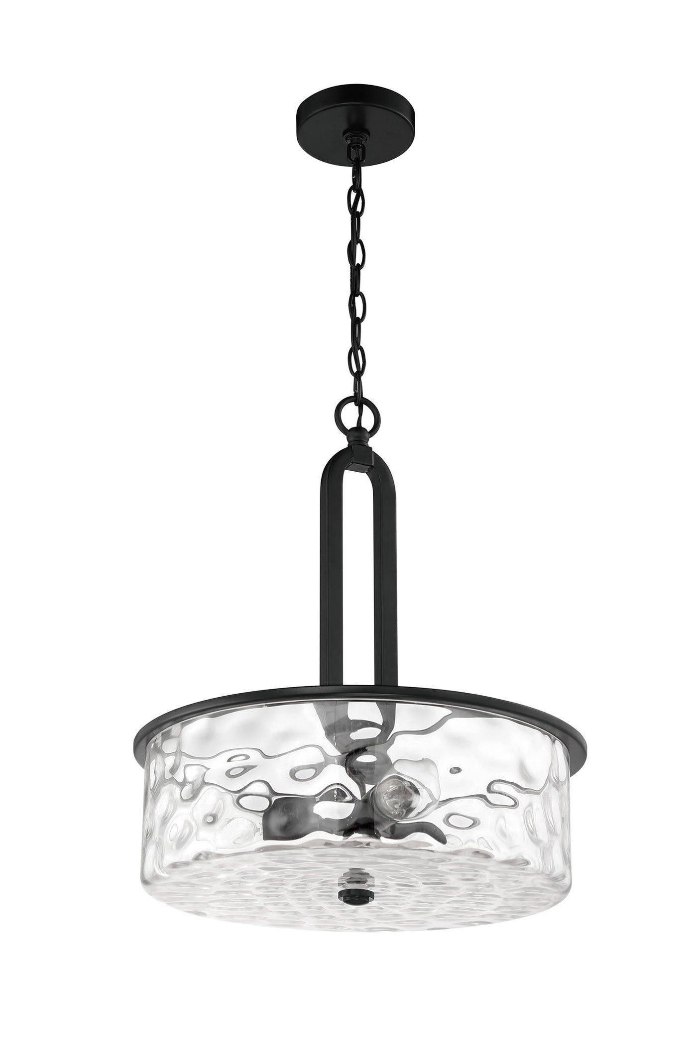 Antique Hardware Collins 3 Light Pendant in Flat Black Pendant