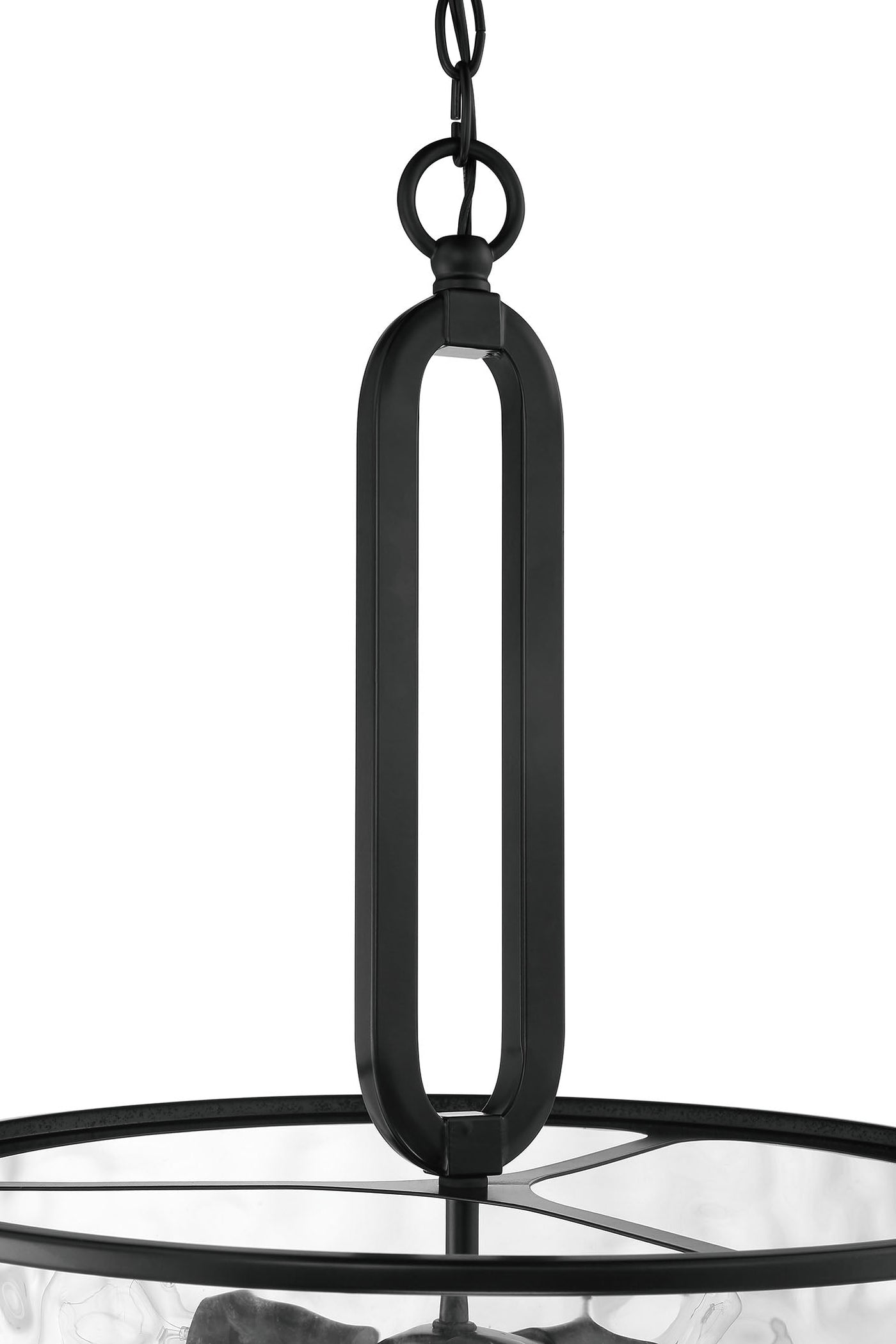 Antique Hardware Collins 3 Light Pendant in Flat Black Pendant