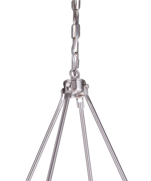 ##Antique Hardware## Larrson 8 Light Chandelier in Brushed Polished Nickel