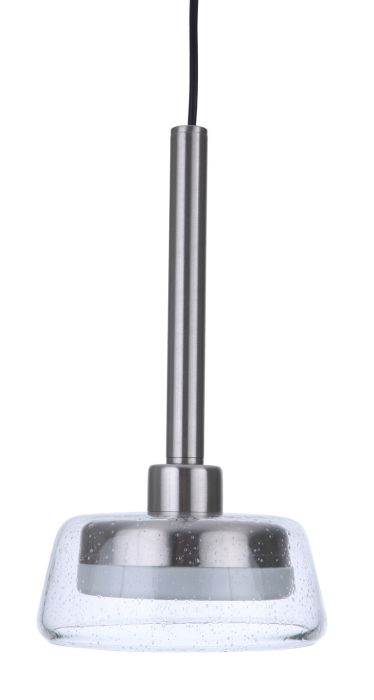 Antique Hardware Centric 7.5" LED Pendant in Brushed Polished Nickel Pendant