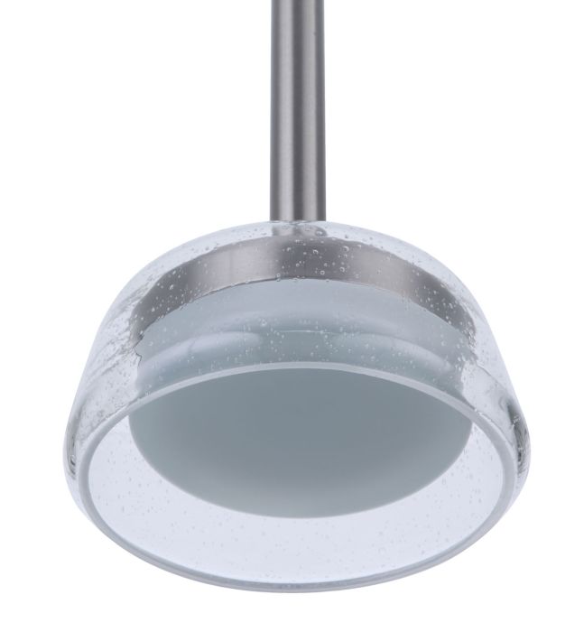 Antique Hardware Centric 7.5" LED Pendant in Brushed Polished Nickel Pendant