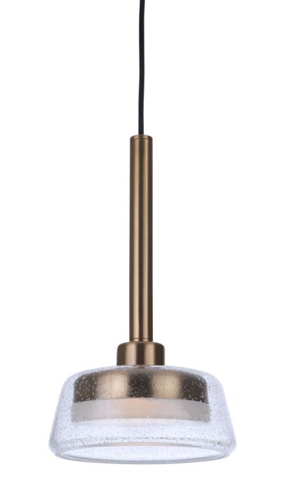 Antique Hardware Centric 7.5" LED Pendant in Satin Brass Pendant