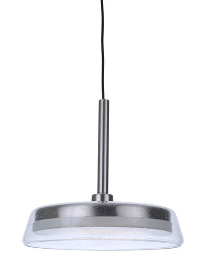 Antique Hardware Centric 14" LED Pendant in Brushed Polished Nickel Pendant