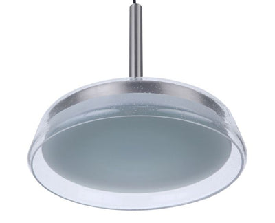 Antique Hardware Centric 14" LED Pendant in Brushed Polished Nickel Pendant