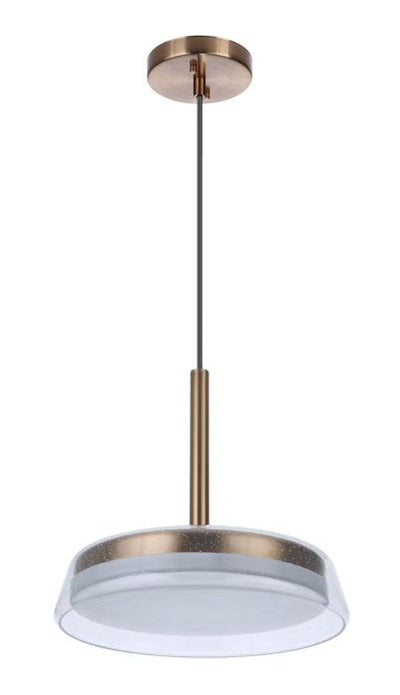 Antique Hardware Centric 14" LED Pendant in Satin Brass Pendant