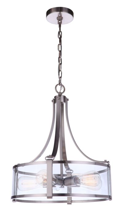 Antique Hardware Elliot 5 Light Pendant in Brushed Polished Nickel Pendant