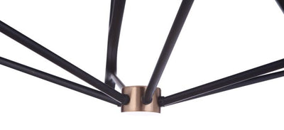 ##Antique Hardware## The Reserve 6 Light Chandelier in Flat Black/Satin Brass