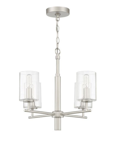 Antique Hardware Hailie 4 Light Chandelier in Satin Nickel Chandelier