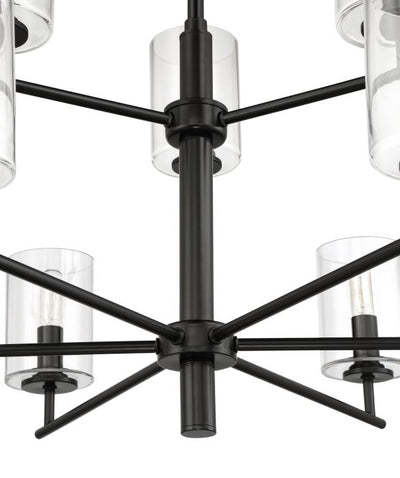 Antique Hardware Hailie 9 Light Chandelier in Flat Black Chandelier