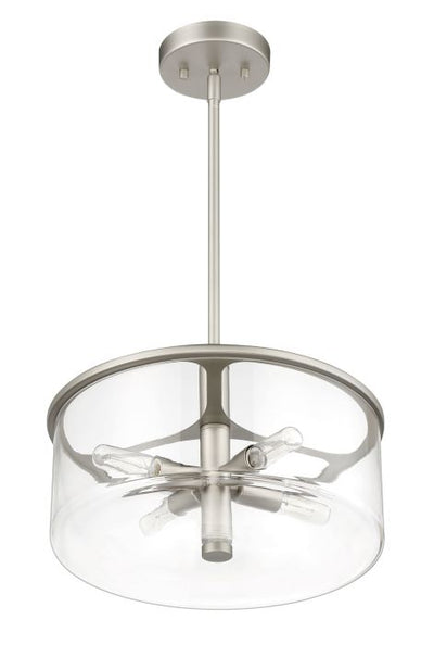 Antique Hardware Hailie 4 Light Pendant in Satin Nickel Pendant