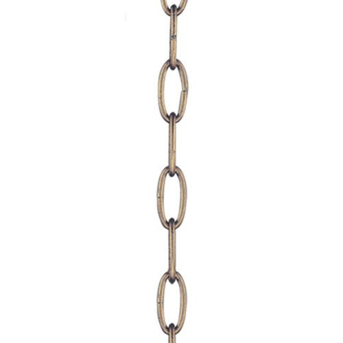 ##Antique Hardware## Vintage Gold Leaf 3' Standard Decorative Chain