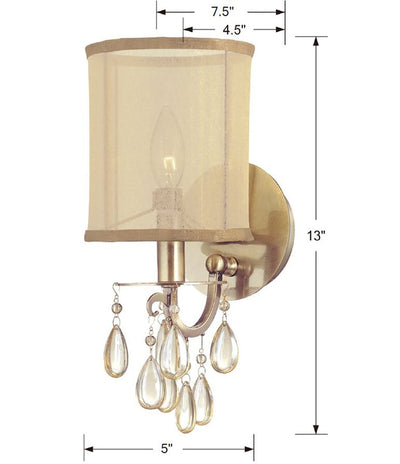 Antique Hardware Hampton 1 Light Antique Brass Sconce Wall Sconce