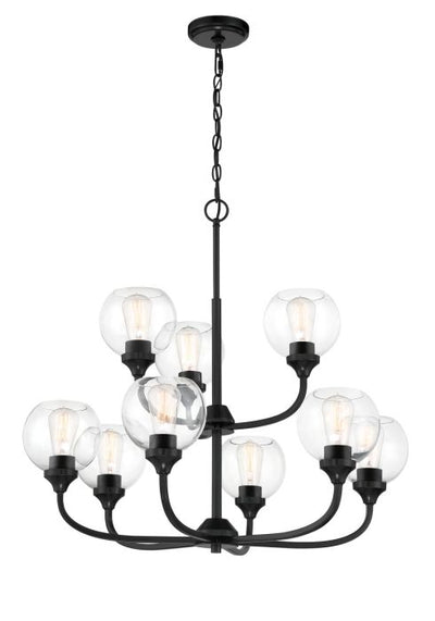 Antique Hardware Glenda 9 Light Chandelier in Flat Black Chandelier