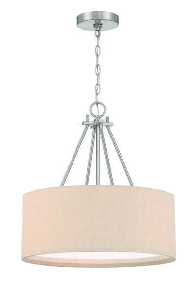 Antique Hardware Duke 3 Light 18" Pendant in Brushed Polished Nickel Pendant