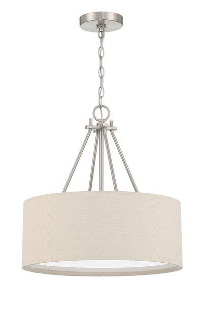 Antique Hardware Duke 3 Light 18" Pendant in Brushed Polished Nickel Pendant