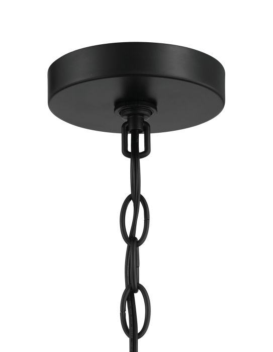 Antique Hardware Avante Grand 1 Light Pendant in Flat Black/Satin Brass Pendant