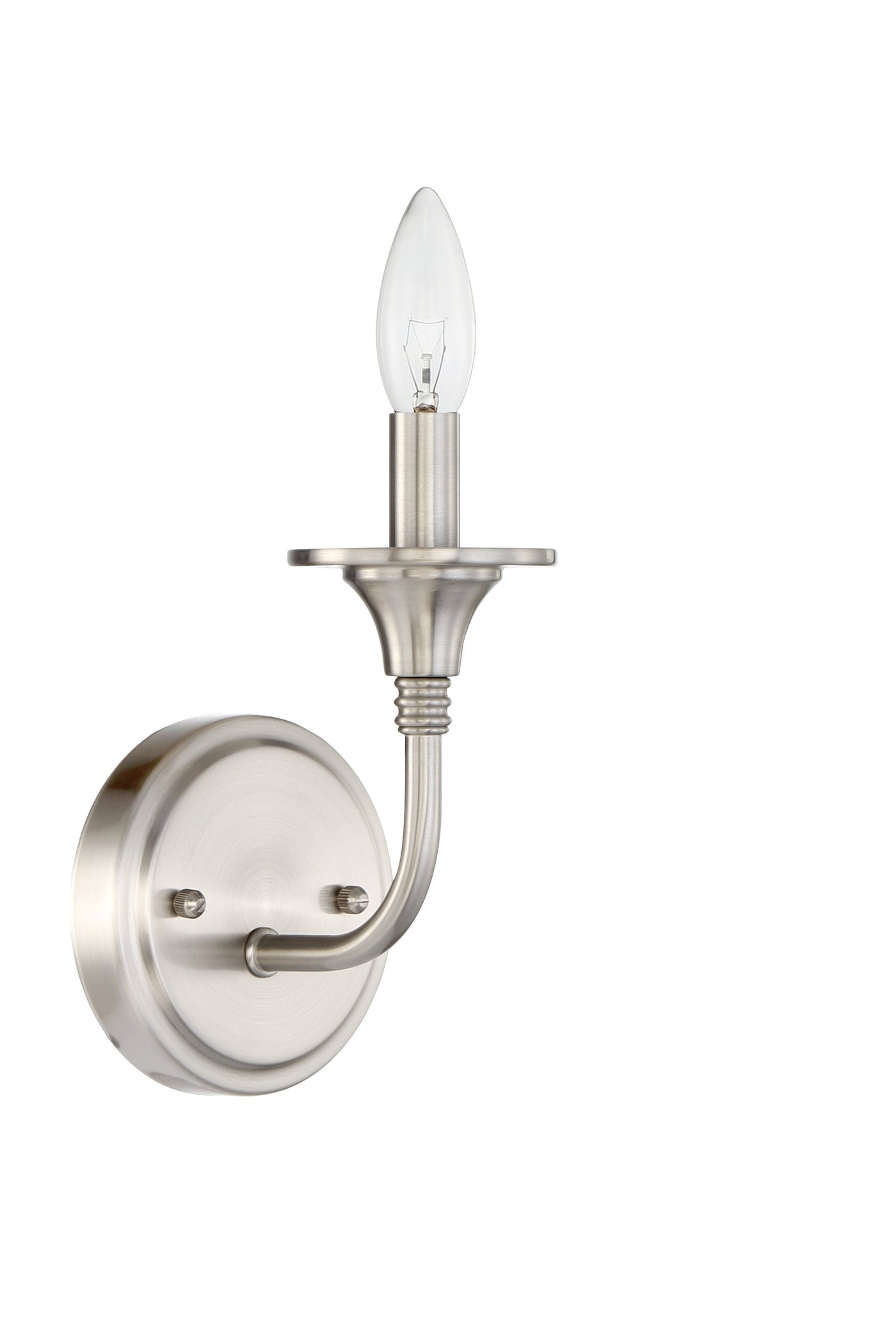 ##Antique Hardware## Jolenne 1 Light Wall Sconce in Brushed Polished Nickel