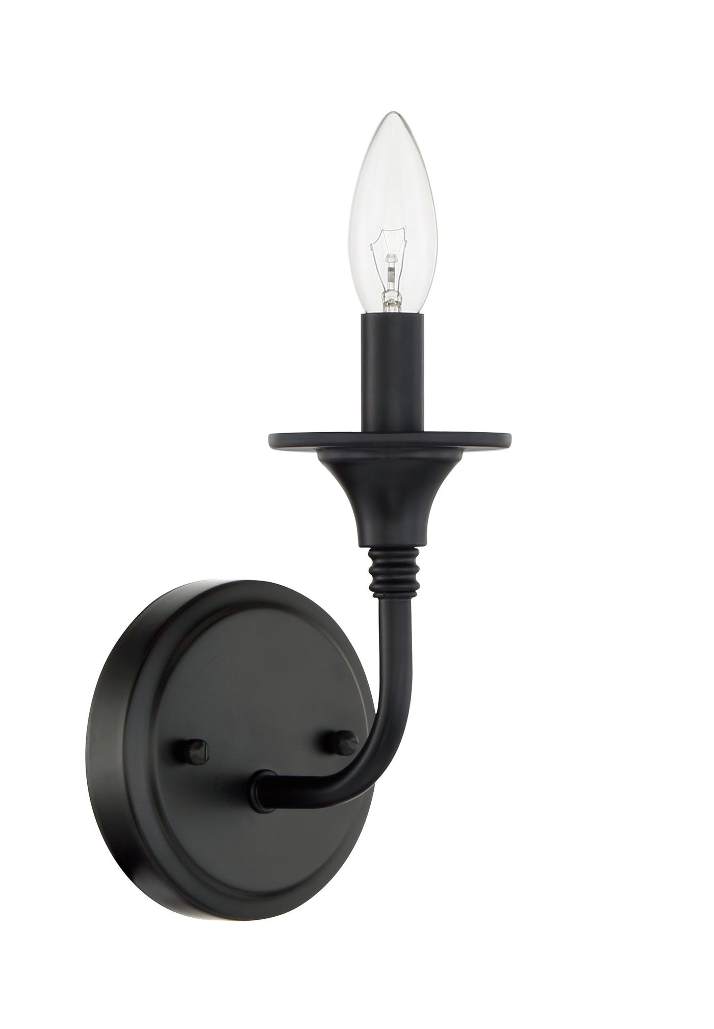 ##Antique Hardware## Jolenne 1 Light Wall Sconce in Flat Black